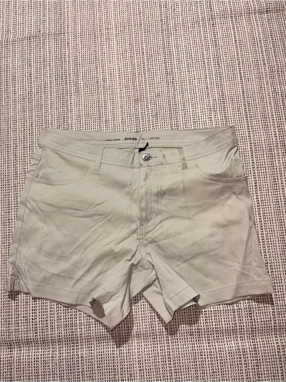 PRANA Women's Stretch Zion Halle Short Size 12 In Stoned